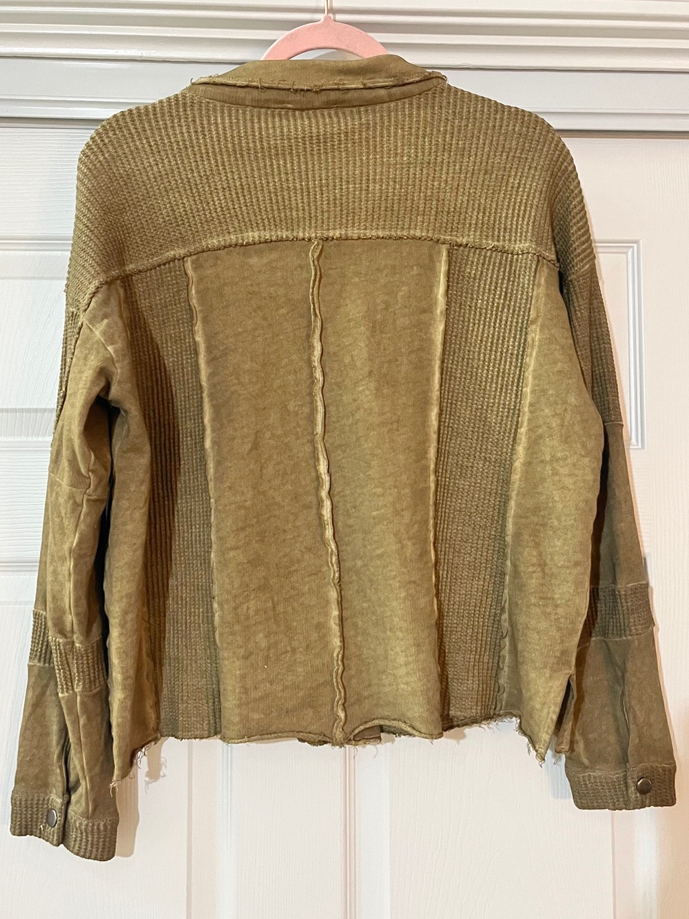 POL Olive Green Button-Up Shacket - Picture 2 of 6